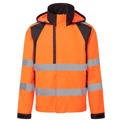 Portwest CD860 Giacca antipioggia Hi-Vis Eco WX2, Arancione/Nero XXXL