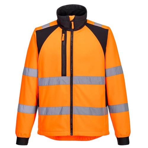 Portwest CD875 WX2 Eco Hi-Vis Softshell (2L), Arancione/Nero XXL