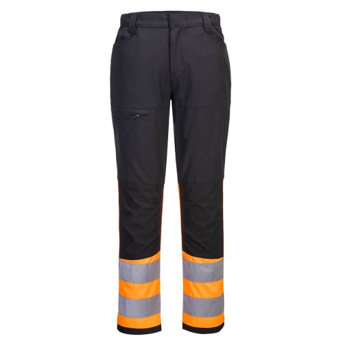 Portwest CD888 Pantaloni Service WX2 Eco Hi-Vis Classe 1, Arancione/Nero 46