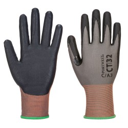 Portwest CT32 CT Guanto da taglio C18 nitrile, Grigio/Nero L