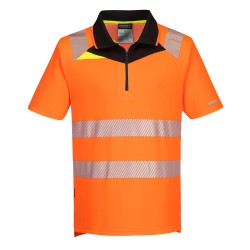 Portwest DX412 Polo alta visibilità DX4 S/S, Arancione/Nero 4XL