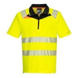 Portwest DX412 Polo alta visibilità DX4 S/S, Giallo/Nero 4XL