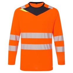 Portwest DX416 DX4 Hi-Vis T-shirt L/S, Arancione/Nero 4XL