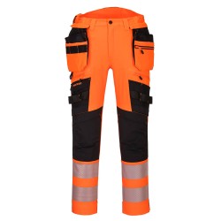 Portwest DX442 Pantaloni DX4 ad alta visibilità con tasca Holster staccabile, Arancione/Nero 34