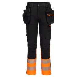 Portwest DX457 DX4 Pantaloni Craft Alta Visibilità Classe 1, Arancione/Nero 28