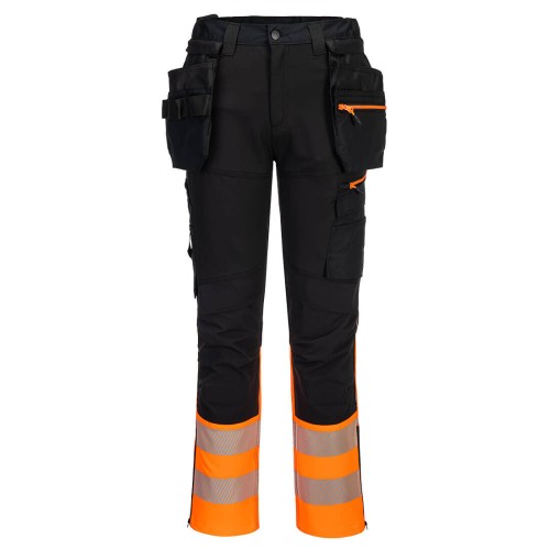 Portwest DX457 DX4 Pantaloni Craft Alta Visibilità Classe 1, Arancione/Nero 32