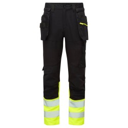 Portwest DX457 DX4 Pantaloni Craft Alta Visibilità Classe 1, Giallo/Nero 28