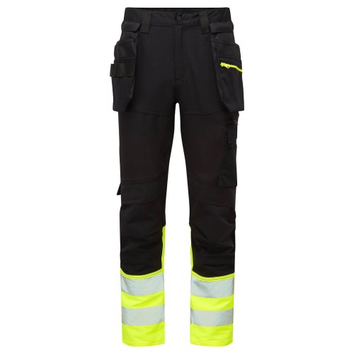 Portwest DX457 DX4 Pantaloni Craft Alta Visibilità Classe 1, Giallo/Nero 28