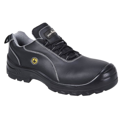 Portwest FC02 Scarpa di sicurezza in pelle S1 ESD in composito, Nero 37