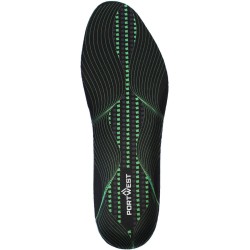 Portwest FC82 Soletta in gel con supporto plantare, Nero/Verde L