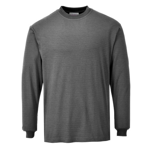 Portwest FR11 T-shirt maniche lunghe Ignifuga e antistatica, Grigio S