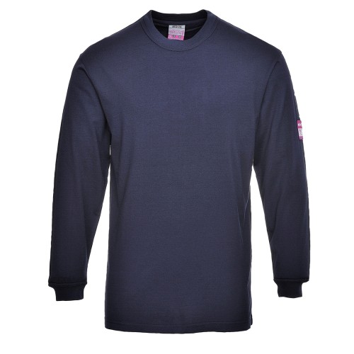 Portwest FR11 T-shirt maniche lunghe Ignifuga e antistatica, Blu navy L