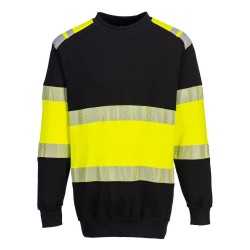 Portwest FR716 PW3 Felpa resistente alle fiamme di classe 1, Giallo/Nero L