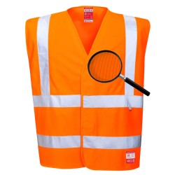 Portwest FR71 Gilet Hi-Vis ignifugo - antistatico, Arancione L/XL