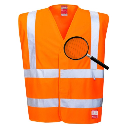 Portwest FR71 Gilet Hi-Vis ignifugo - antistatico, Arancione S/M
