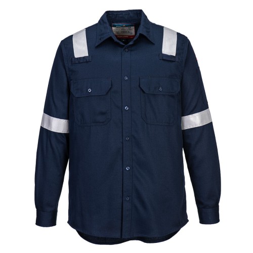 Portwest FR720 Camicia leggera FR Antistatica, Blu navy M