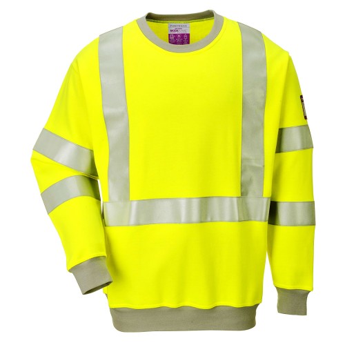 Portwest FR72 Felpa Hi-Vis ANTISTATICA e Ignifuga, Giallo XXXL