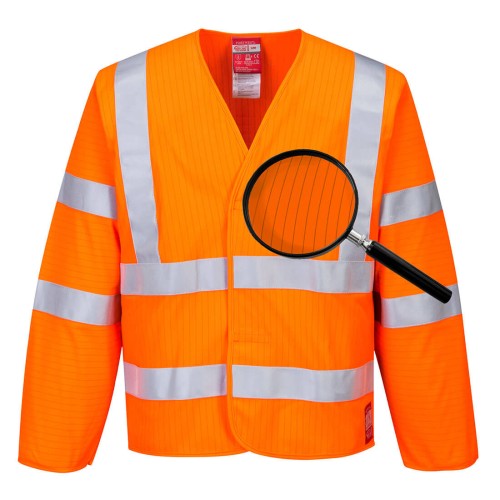 Portwest FR85 Giacca Hi-Vis ignifuga - antistatica, Arancione L/XL