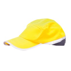 Portwest HB10 Cappellino con visiera Hi-Vis, Giallo/Blu navy