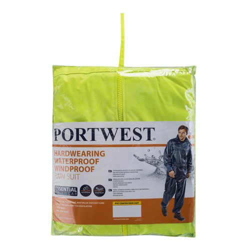 Portwest L440 Completo impermeabile Essentials (completo 2 pezzi), Giallo 5XL