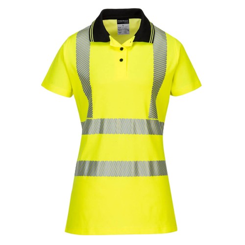 Portwest LW72 Polo Pro Donna Hi-Vis, Giallo/Nero L