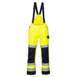 Portwest MV71 Pantalone Modaflame impermeabile multi norma Arco elettrico, Giallo/Blu navy L