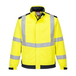 Portwest MV72 Softshell Modaflame multi norma Arco elettrico, Giallo/Blu navy XL