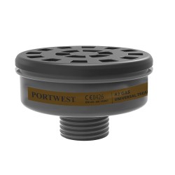 Portwest P906 Filtro Gas A2 attacco universale (Pk6), Nero