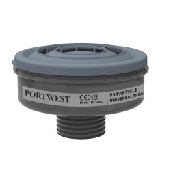 Portwest P946 Filtro P3 Antiparticolato attacco universale (Pk6), Nero