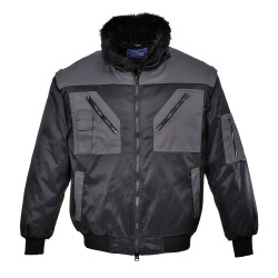 Portwest PJ20 Giacca Pilot Bicolore, Nero/Grigio 4XL