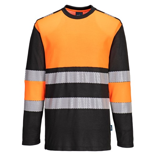 Portwest PW312 PW3 T-shirt Hi-Vis Classe 1 M/L, Arancione/Nero M