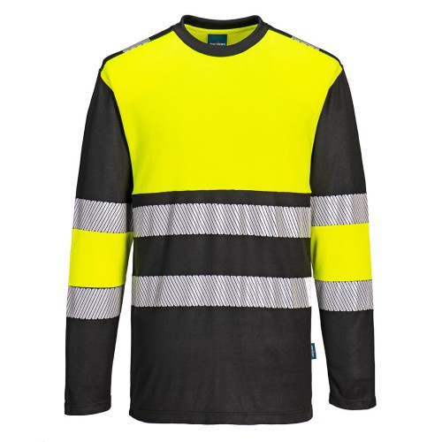 Portwest PW312 PW3 T-shirt Hi-Vis Classe 1 M/L, Giallo/Nero M