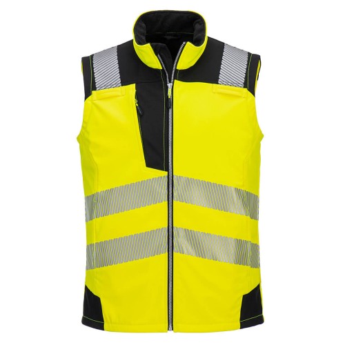 Portwest PW325 Gilet Softshell Hi-Vis (3L), Giallo/Nero 4XL