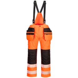 Portwest PW356 Salopette Hi-Vis PW3, Arancione/Nero L