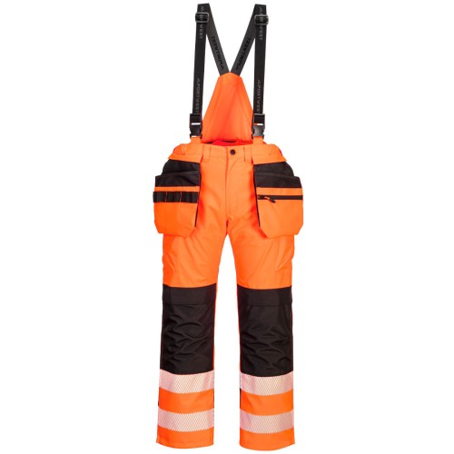 Portwest PW356 Salopette Hi-Vis PW3, Arancione/Nero XL