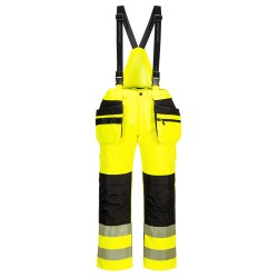 Portwest PW356 Salopette Hi-Vis PW3, Giallo/Nero L