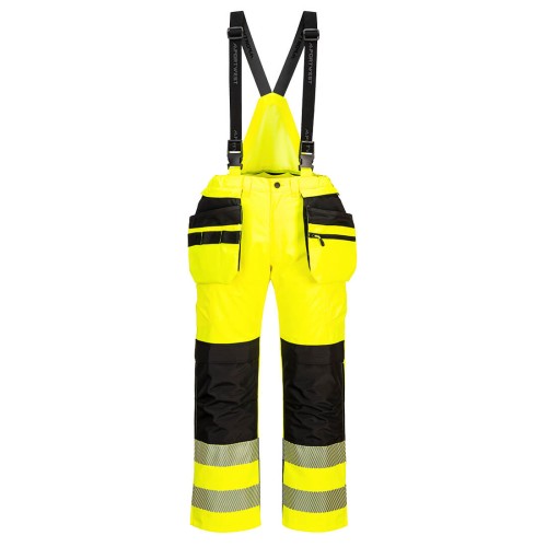 Portwest PW356 Salopette Hi-Vis PW3, Giallo/Nero S