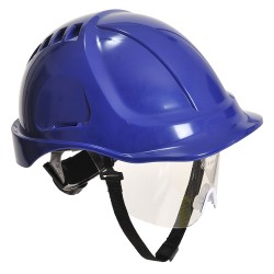 Portwest PW54 Elmetto Endurance Plus con Visiera, Blu navy