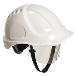 Portwest PW54 Elmetto Endurance Plus con Visiera, Bianco