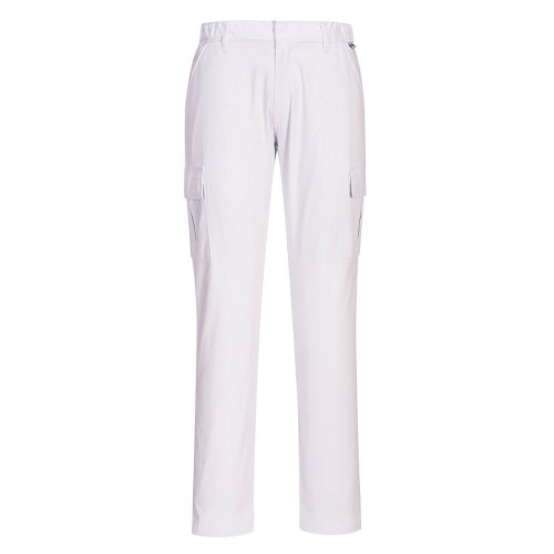 Portwest S231 Pantaloni Combat Stretch Slim Fit, Bianco 42