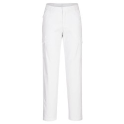 Portwest S233 Pantaloni cargo elasticizzati da donna, Bianco 38