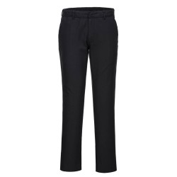 Portwest S235 Pantaloni Stretch Slim Chino, Nero 30