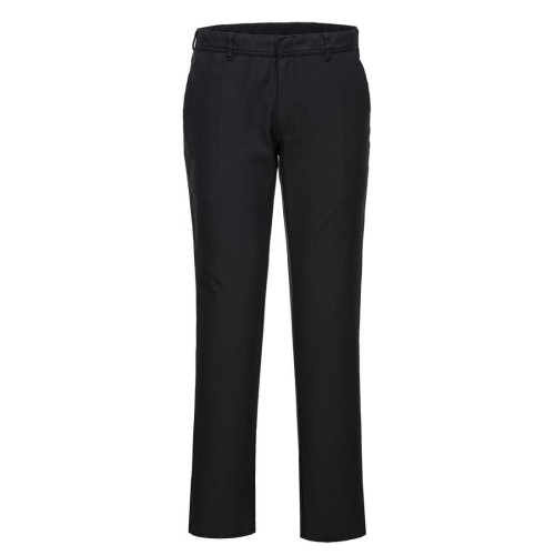 Portwest S235 Pantaloni Stretch Slim Chino, Nero 40