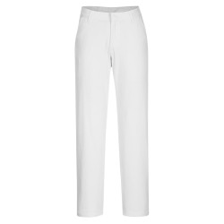 Portwest S235 Pantaloni Stretch Slim Chino, Bianco 38
