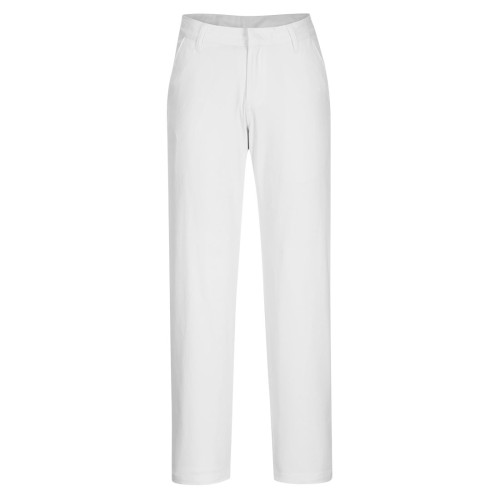 Portwest S235 Pantaloni Stretch Slim Chino, Bianco 26