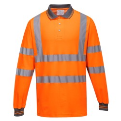 Portwest S271 Polo maniche lunghe Cotton Comfort Hi-Vis, Arancione L