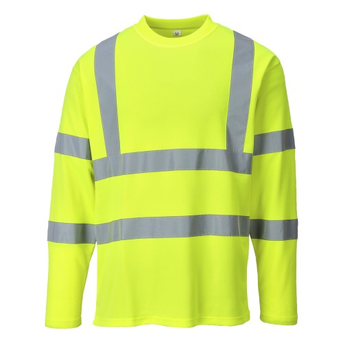 Portwest S278 T-shirt maniche lunghe Hi-Vis, Giallo L