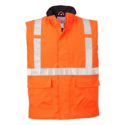 Portwest S776 Gilet Imbottito antistatico FR Bizflame Rain Hi-Vis, Arancione L