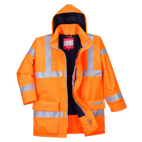 Portwest S778 Giacca Bizflame Rain multinorma Hi-Vis, Arancione 4XL