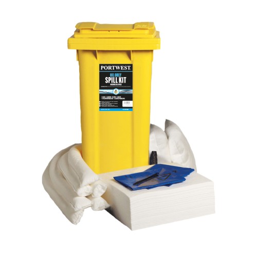 Portwest SM63 Kit per olio da 120 litri, Bianco